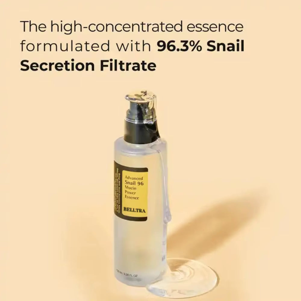 Snail Mucin 96% Korean Skin Care Anti-Aging Facial Essence Fades Fine Lines Repair Essence Firming Face Snail Brightens